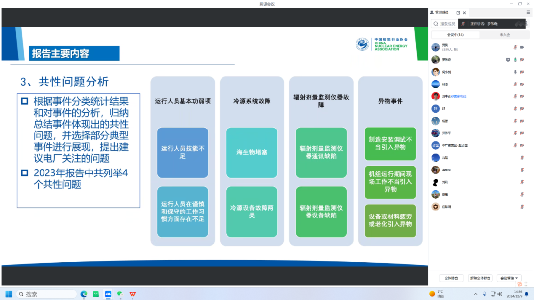 《中国运行核电厂事件经验反馈年报》编写启动会顺利召开