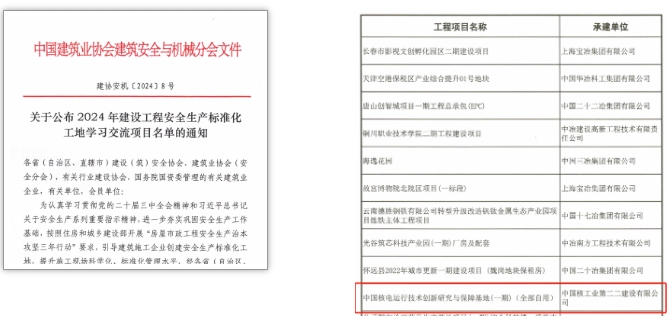  中核二二公司获国家级安全“最高奖”