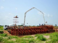尼日利亚奥贡联合循环燃机电站项目1号燃机基础混凝土浇注完毕