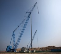 三门核电公司履带式大吊车顺利完成各项取证工作